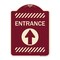 Signmission Flex Post Entrance W/ Straight Ahead Arrowfor Flex Paddle Alum Sign, 18" L, 24" H, BU-1824-23957 A-DES-BU-1824-23957 - alternate 1